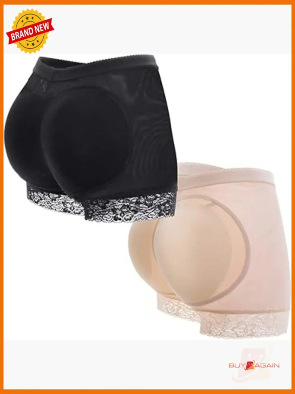 Butt Lifter Lace Padded Panties Shapewear High Rise Boyshort